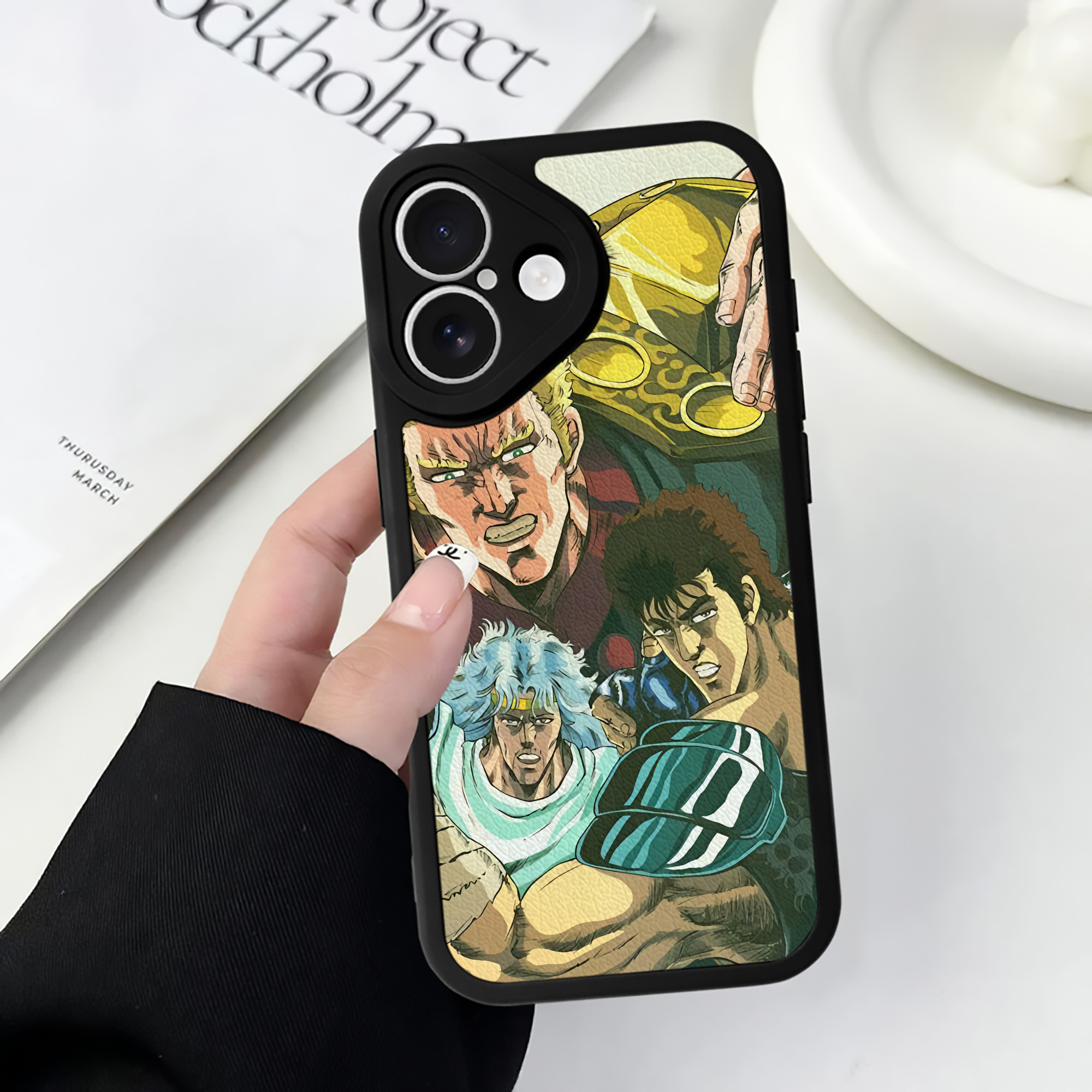 （画像用） 北斗の拳 Fist of the North Star 【iPhone 16シリーズ対応】シリコンスマホケース（レザー調） 材質：シリコン